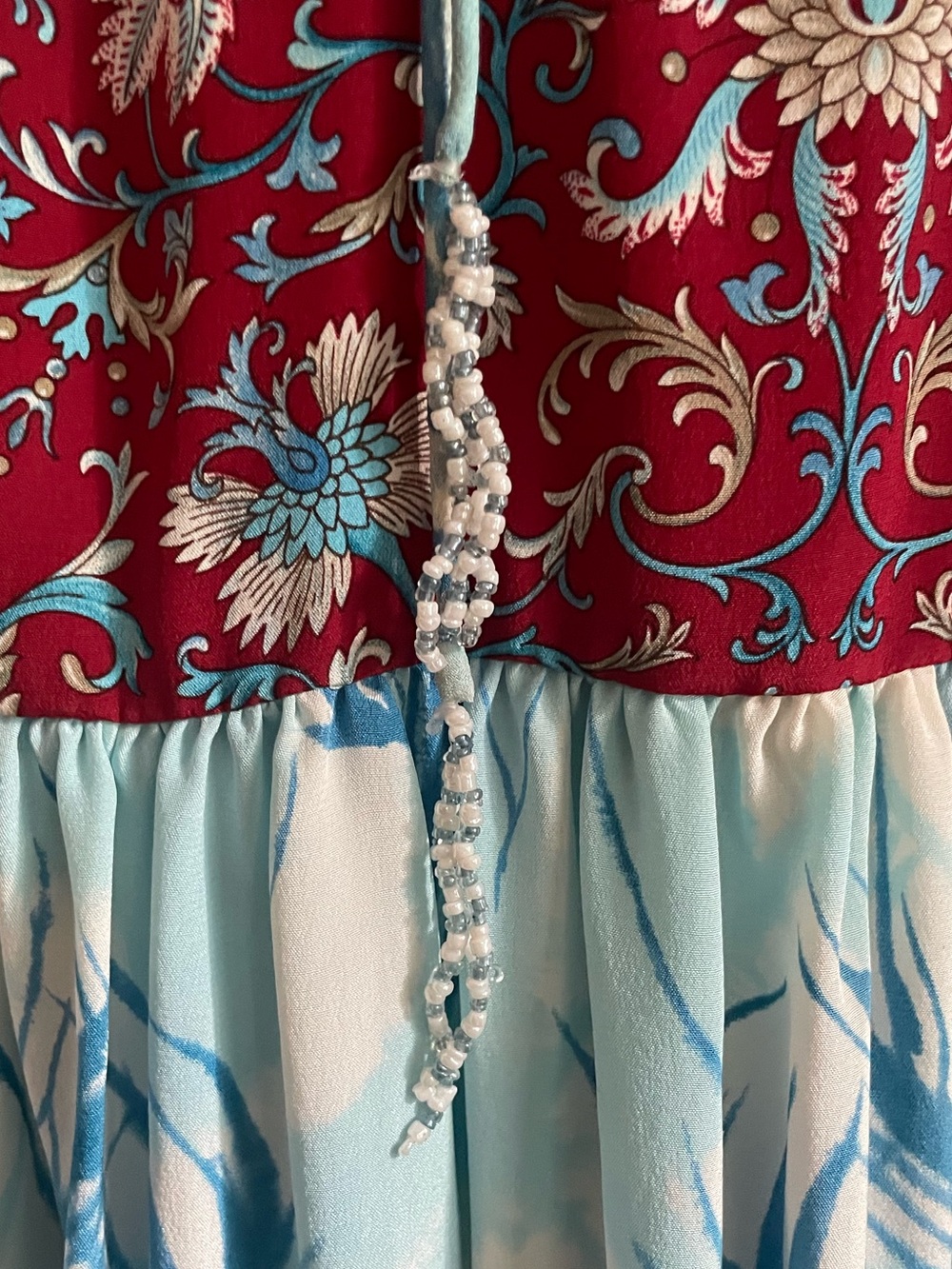NEW PLENTY TRACY REESE VTG Y2K ANTHROPOLOGIE BOHO Silk Floral Mixed Print Dress - Picture 6 of 8